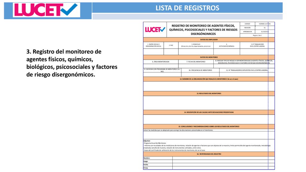 LISTA DE REGISTROS 3.