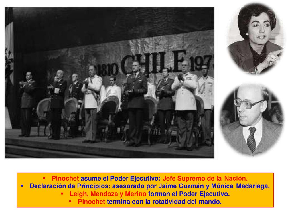 Pinochet asume el Poder Ejecutivo: Jefe Supremo de la Nación.