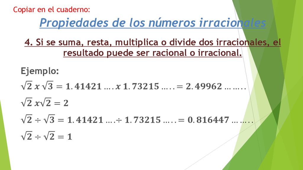 Números Irracionales Ppt Descargar 2127