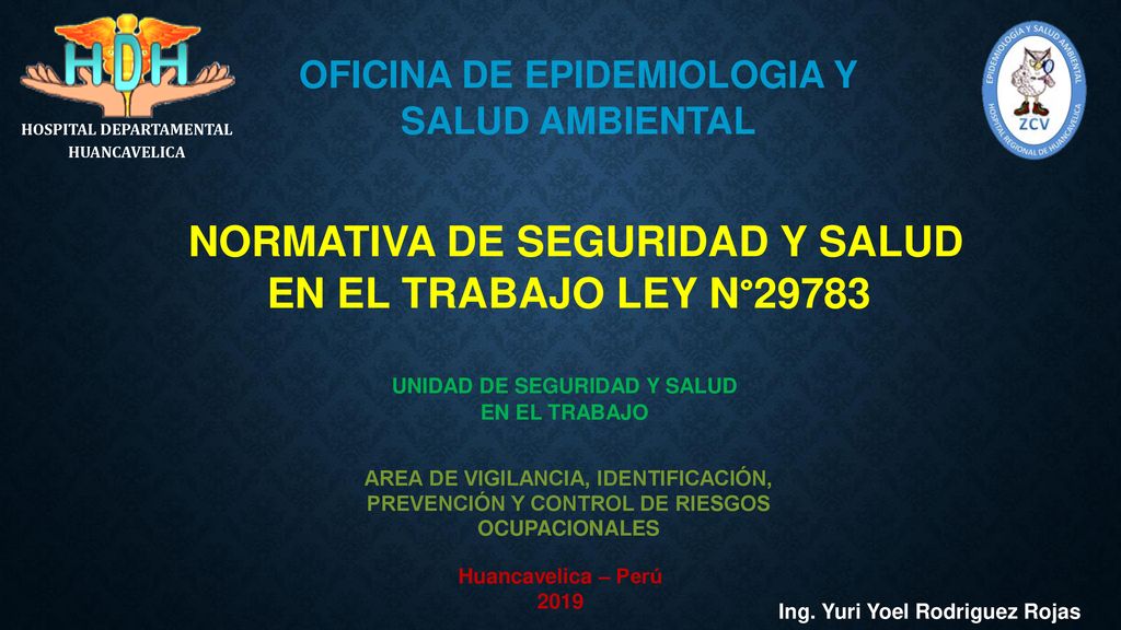 NORMATIVA DE SEGURIDAD Y SALUD EN EL TRABAJO LEY N°29783