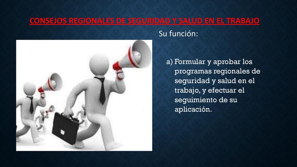 CONSEJOS REGIONALES DE SEGURIDAD Y SALUD EN EL TRABAJO Su función:
