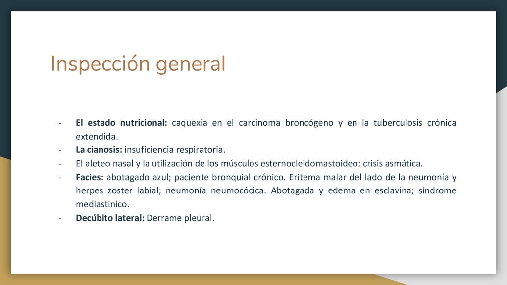 Inspección general El estado nutricional: caquexia en el carcinoma broncógeno y en la tuberculosis crónica extendida.