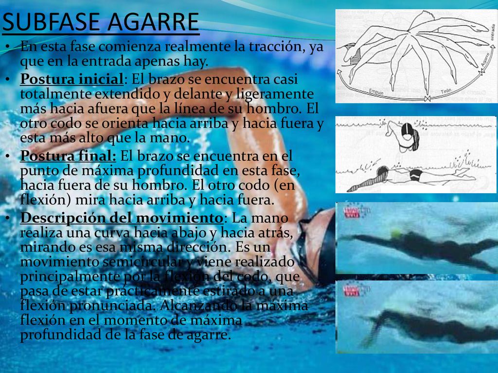 SUBFASE AGARRE En esta fase comienza realmente la tracción, ya que en la entrada apenas hay.