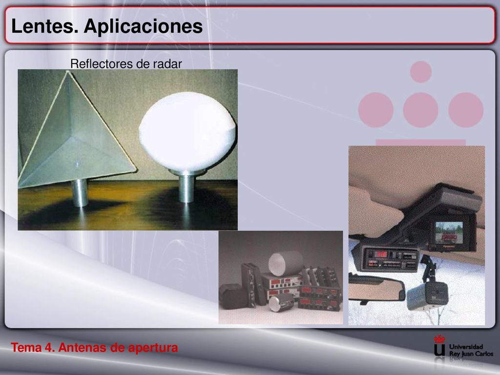 Lentes. Aplicaciones Reflectores de radar Tema 4. Antenas de apertura