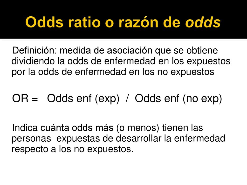 OR = Odds enf (exp) / Odds enf (no exp)