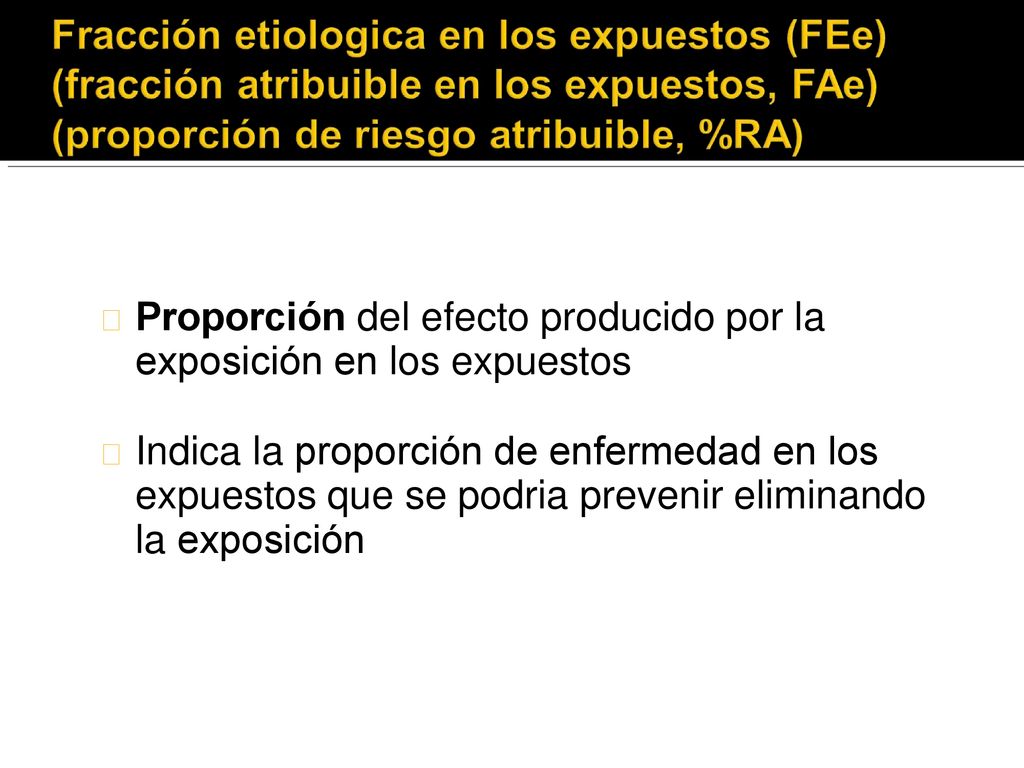 Proporción del efecto producido por la exposición en los expuestos