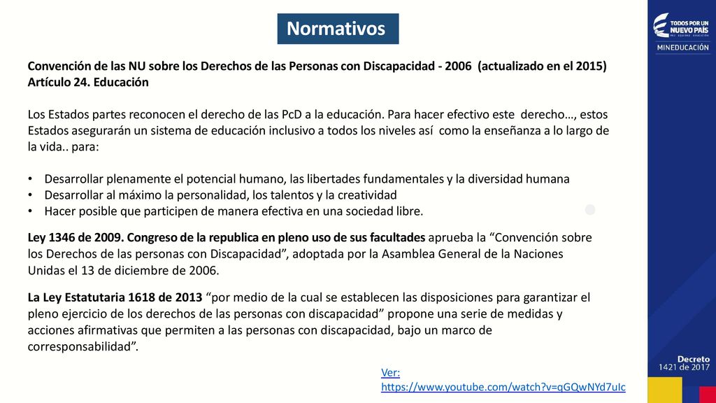 Normativos Convención de las NU sobre los Derechos de las Personas con Discapacidad (actualizado en el 2015)