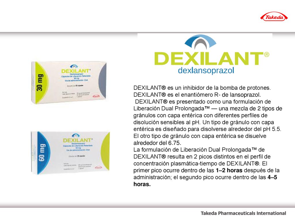 DEXILANT® es un inhibidor de la bomba de protones.