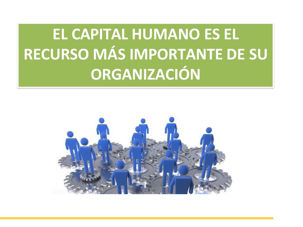 EL CAPITAL HUMANO ES EL RECURSO MÁS IMPORTANTE DE SU ORGANIZACIÓN