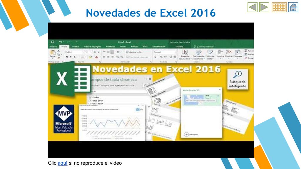 Novedades de Excel 2016 Clic aquí si no reproduce el video