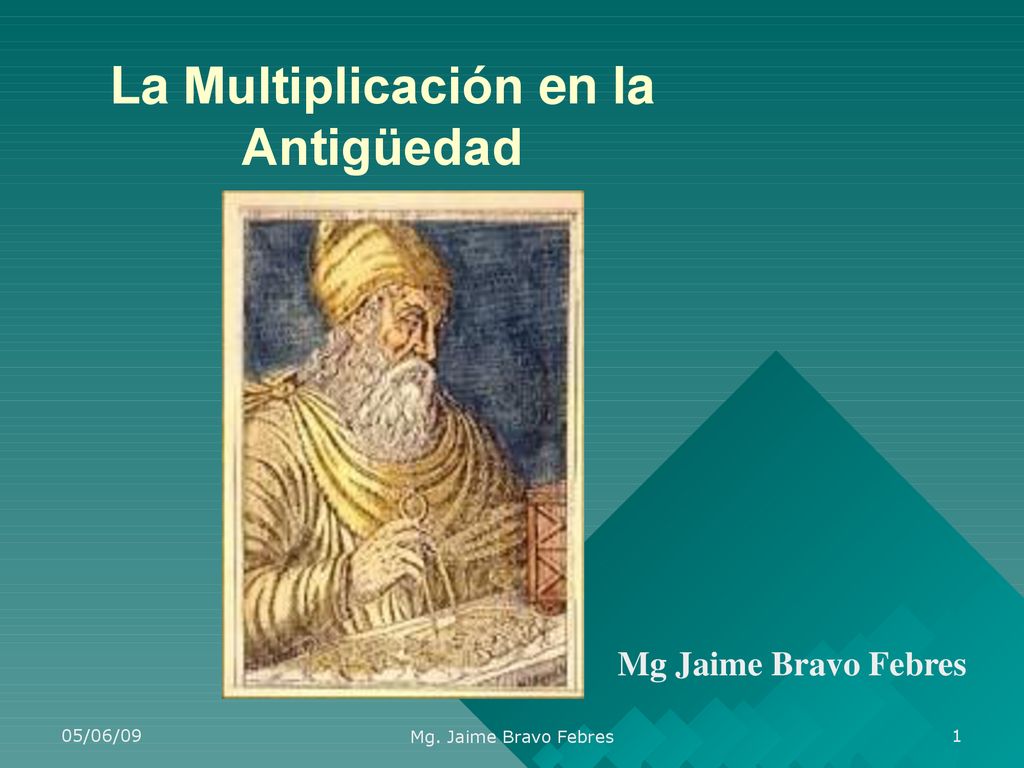 La Multiplicación en la Antigüedad Mg Jaime Bravo Febres 05/06/09