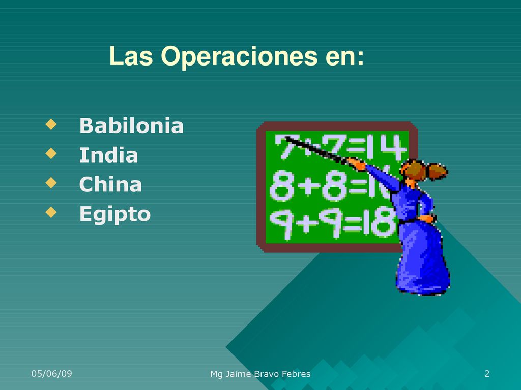 Las Operaciones en: Babilonia India China Egipto     05/06/09