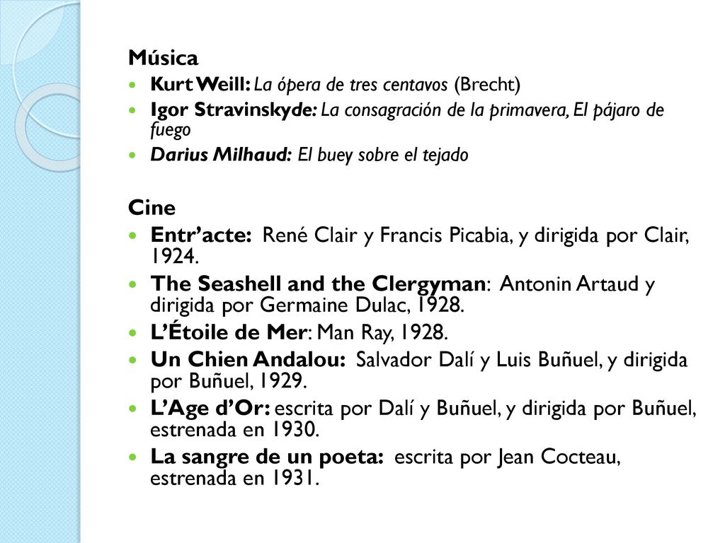 Entr’acte: René Clair y Francis Picabia, y dirigida por Clair,