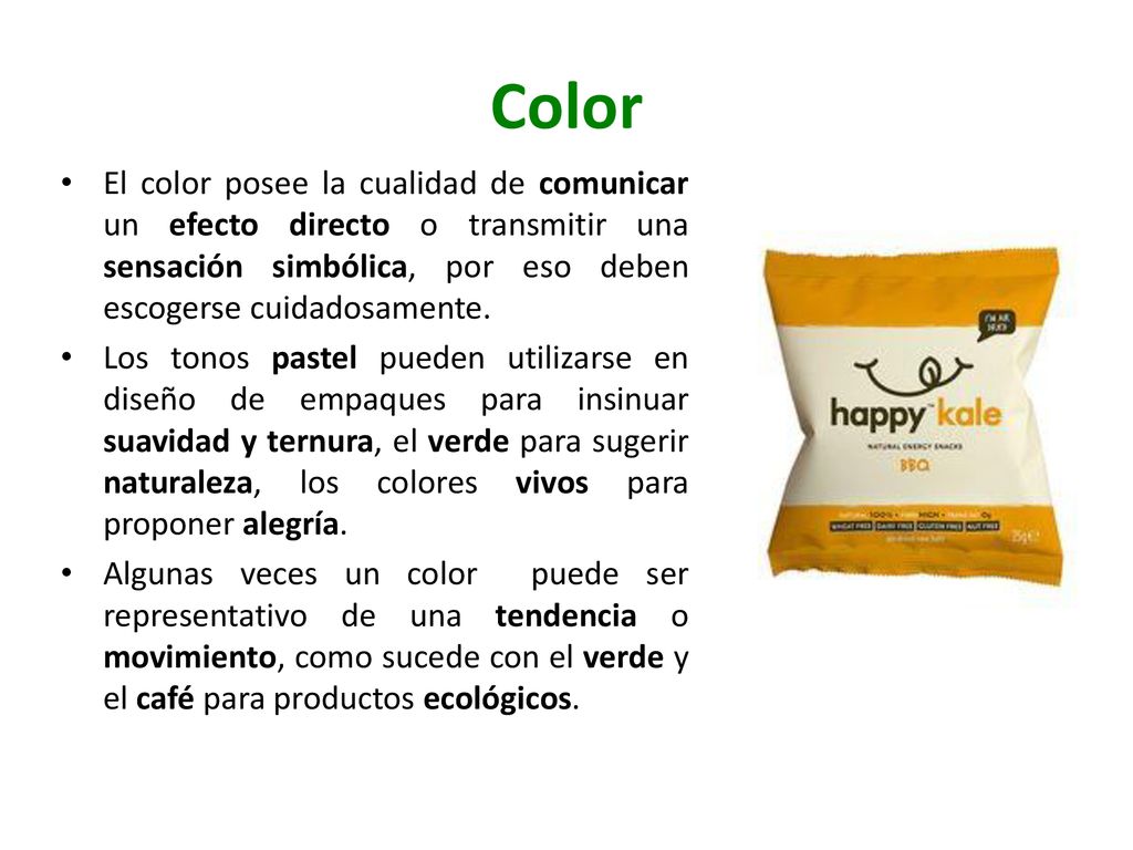 Color El color posee la cualidad de comunicar un efecto directo o transmitir una sensación simbólica, por eso deben escogerse cuidadosamente.