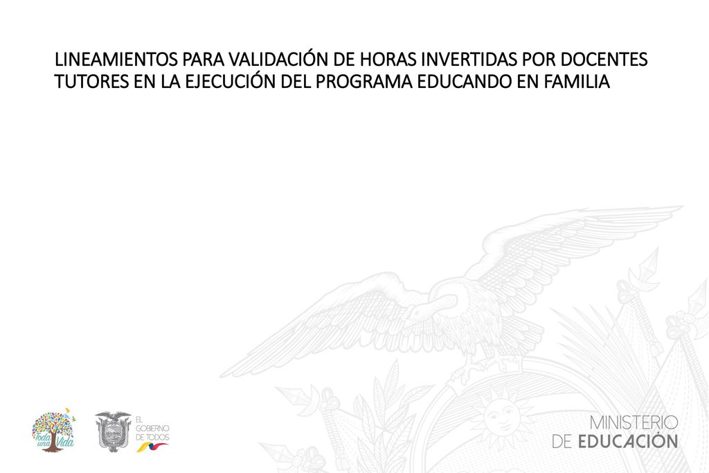 LINEAMIENTOS PARA VALIDACIÓN DE HORAS INVERTIDAS POR DOCENTES TUTORES EN LA EJECUCIÓN DEL PROGRAMA EDUCANDO EN FAMILIA