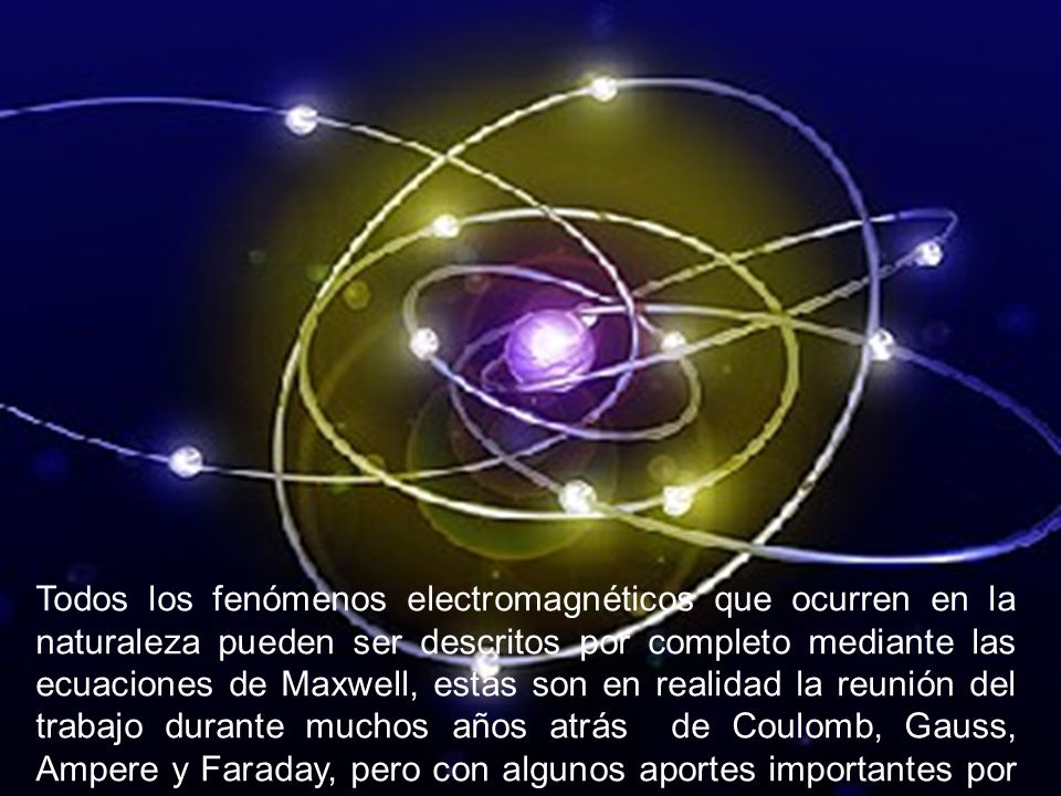 Todos los fenómenos electromagnéticos que ocurren en la naturaleza pueden ser descritos por completo mediante las ecuaciones de Maxwell, estas son en realidad la reunión del trabajo durante muchos años atrás de Coulomb, Gauss, Ampere y Faraday, pero con algunos aportes importantes por parte de James Maxwell.