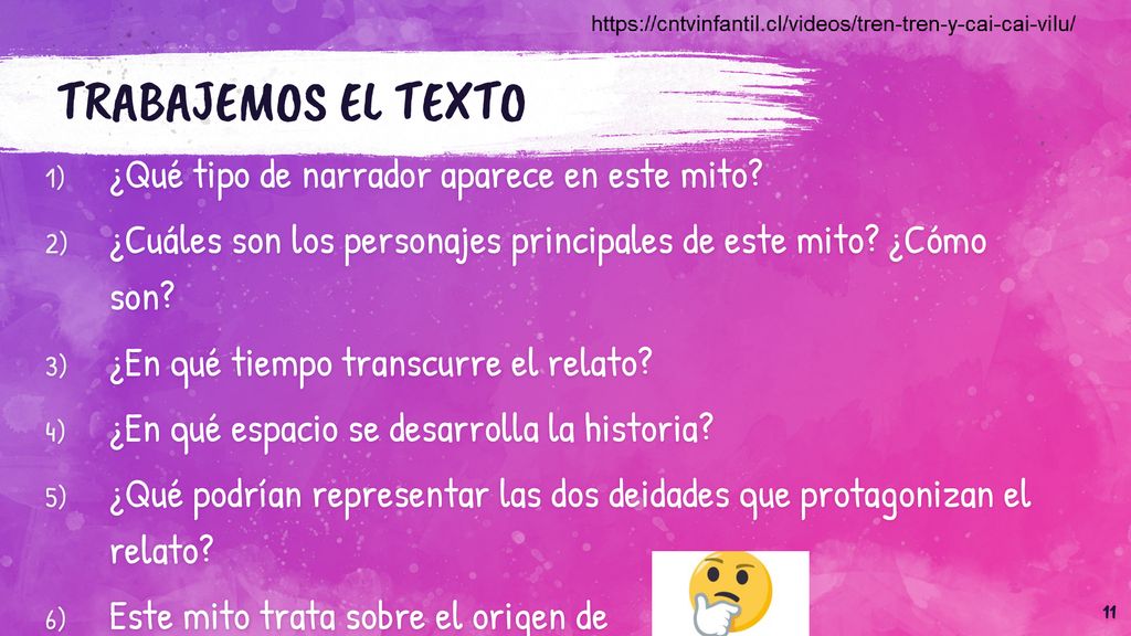 TRABAJEMOS EL TEXTO ¿Qué tipo de narrador aparece en este mito