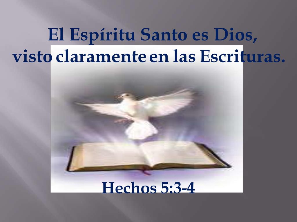 El Espíritu Santo es Dios, visto claramente en las Escrituras.