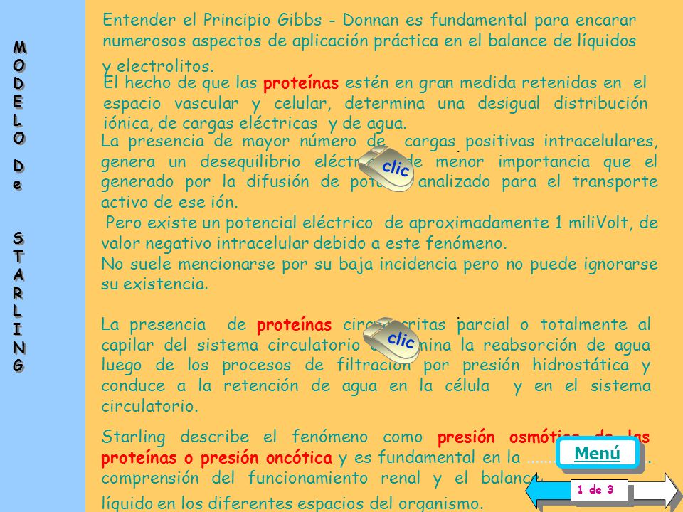 Entender el Principio Gibbs - Donnan es fundamental para encarar numerosos aspectos de aplicación práctica en el balance de líquidos y electrolitos.