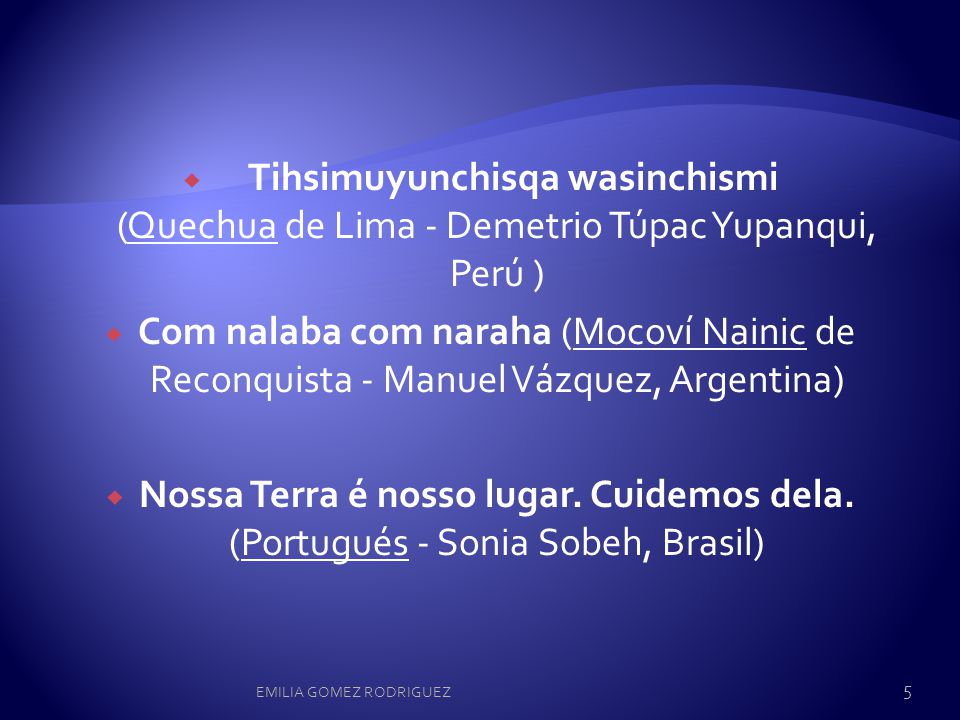 Tihsimuyunchisqa wasinchismi (Quechua de Lima - Demetrio Túpac Yupanqui, Perú )