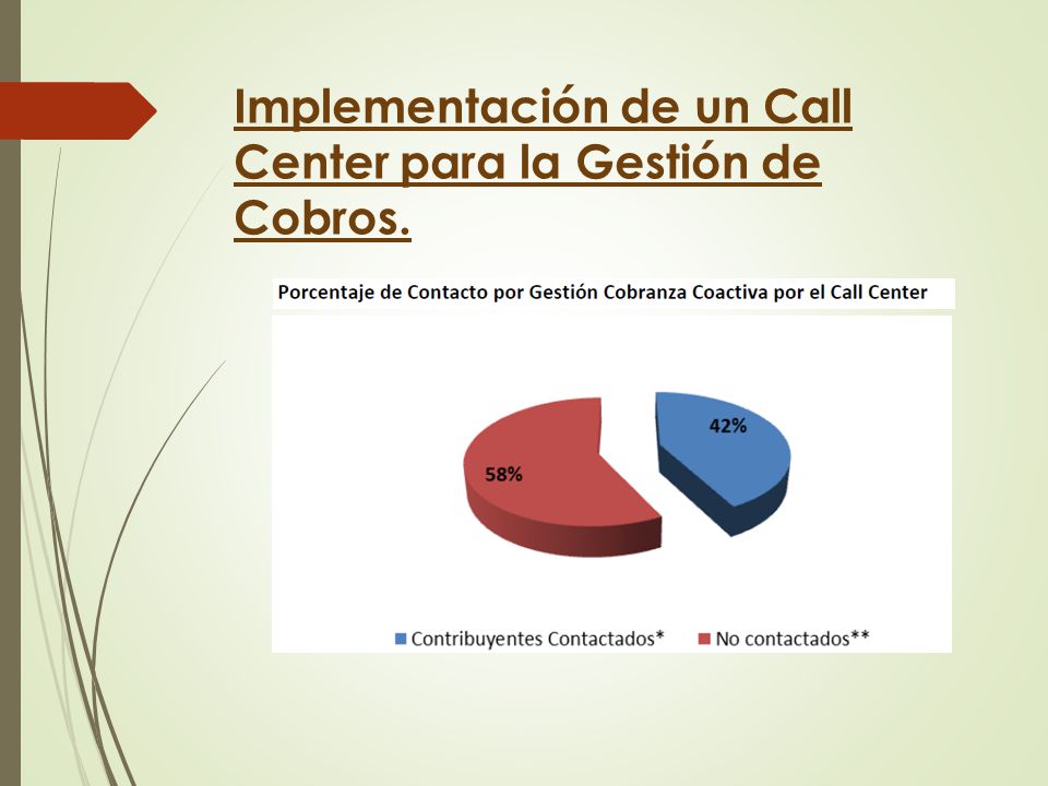 Implementación de un Call Center para la Gestión de Cobros.