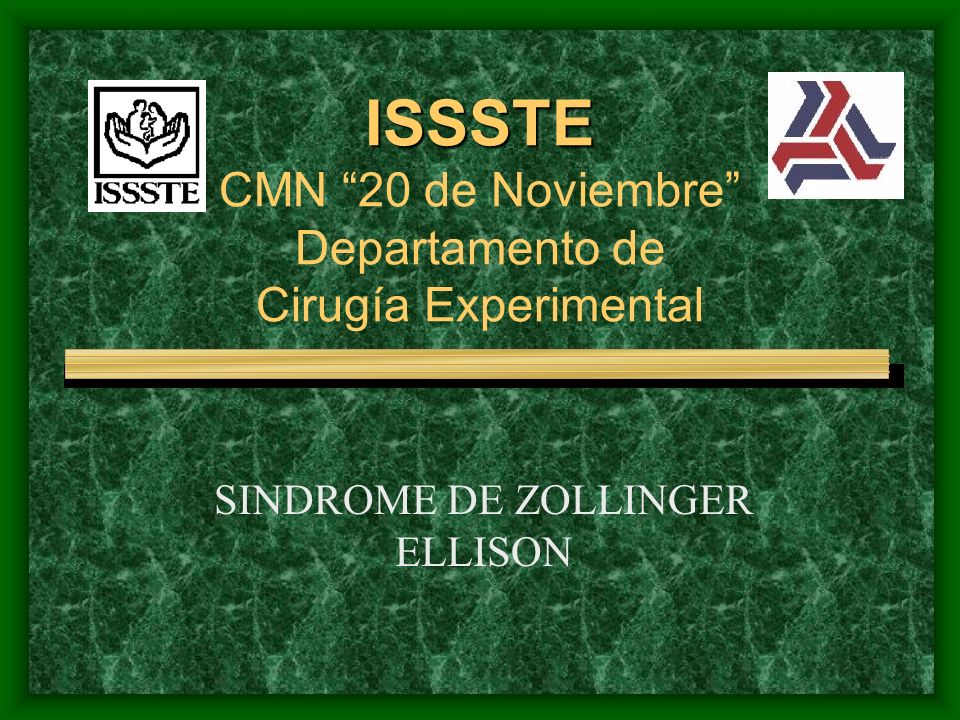 ISSSTE CMN 20 de Noviembre Departamento de Cirugía Experimental