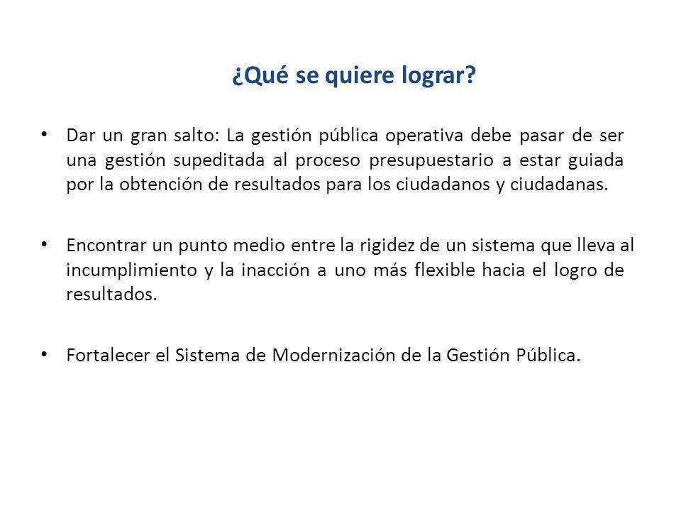 Dar un gran salto: La gestión pública operativa debe pasar de ser