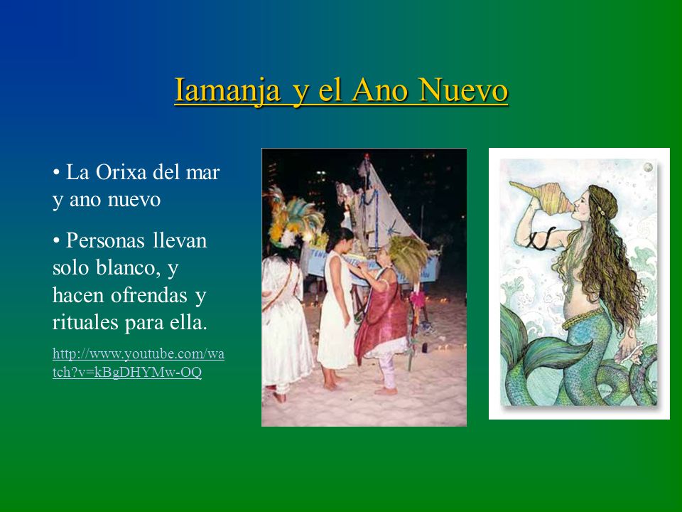 Iamanja y el Ano Nuevo La Orixa del mar y ano nuevo