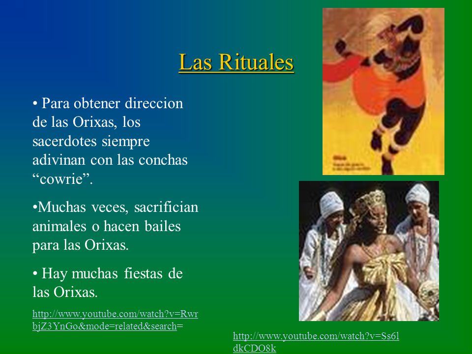 Las Rituales Para obtener direccion de las Orixas, los sacerdotes siempre adivinan con las conchas cowrie .