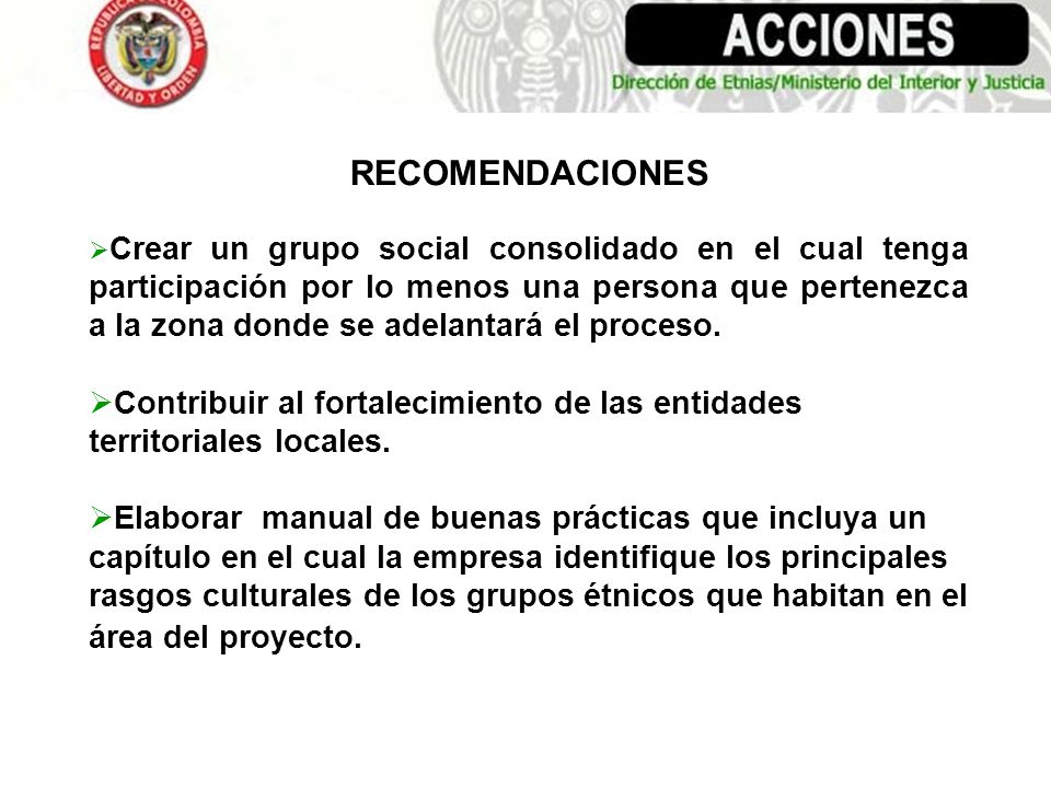 Ministerio del Interior y de Justicia República de Colombia