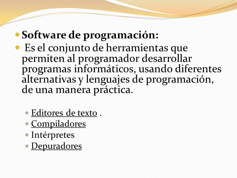 Software de programación: