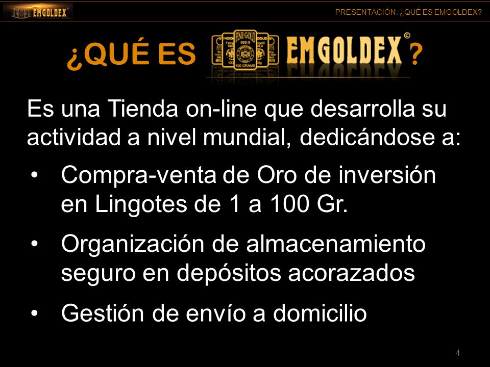 ¿QUÉ ES Compra-venta de Oro de inversión en Lingotes de 1 a 100 Gr.