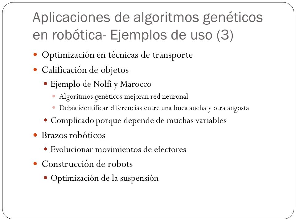 Aplicaciones de algoritmos genéticos en robótica- Ejemplos de uso (3)