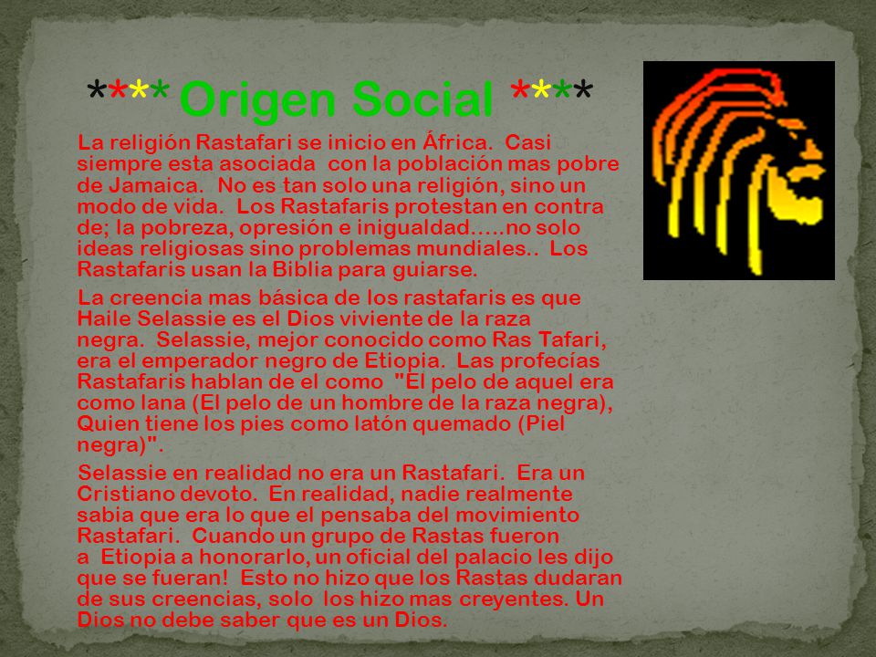 **** Origen Social ****