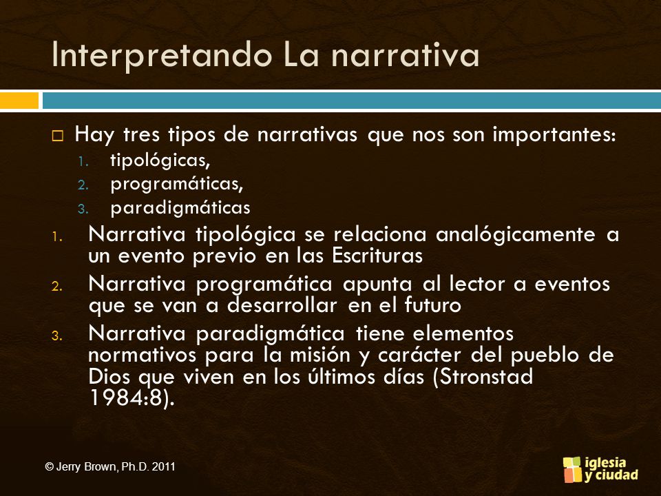 Interpretando La narrativa