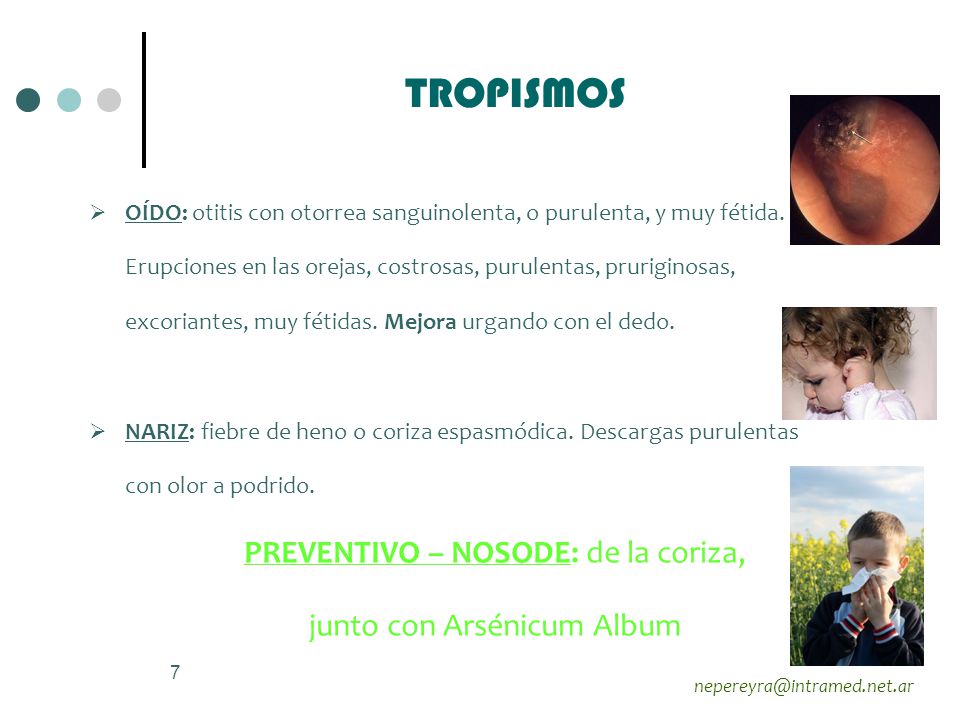 TROPISMOS PREVENTIVO – NOSODE: de la coriza, junto con Arsénicum Album