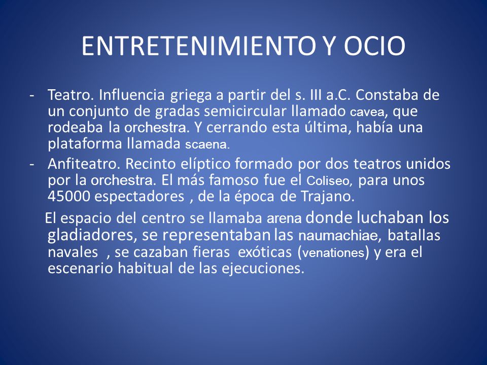 ENTRETENIMIENTO Y OCIO
