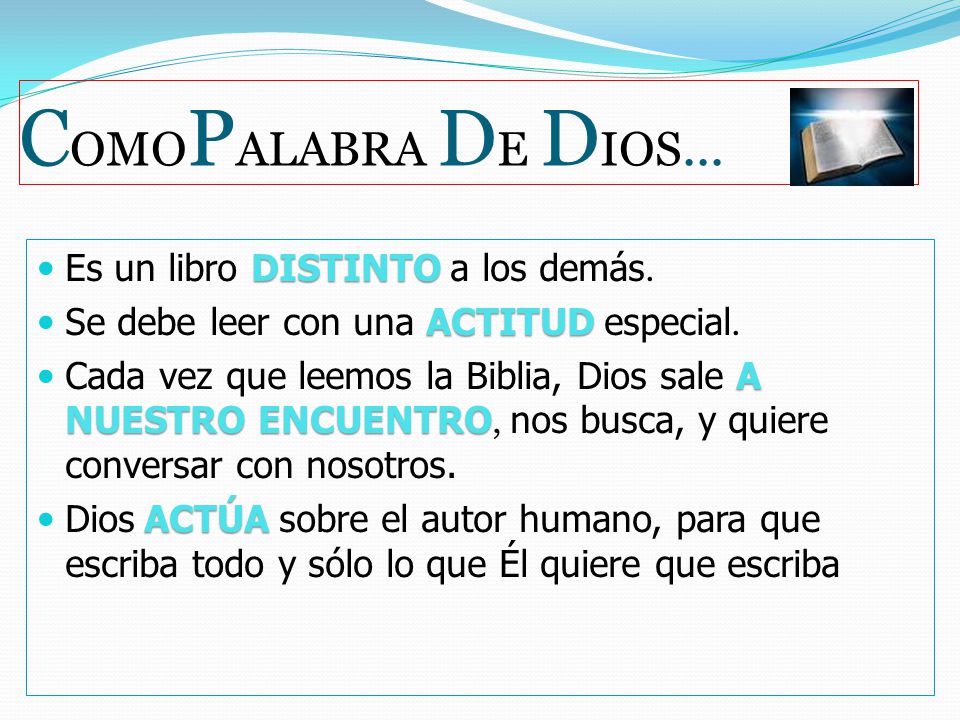 COMOPALABRA DE DIOS... Es un libro DISTINTO a los demás.