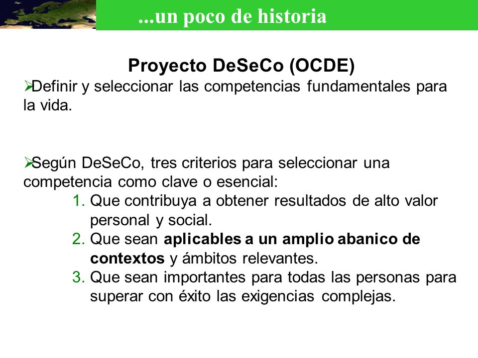 Proyecto DeSeCo (OCDE)