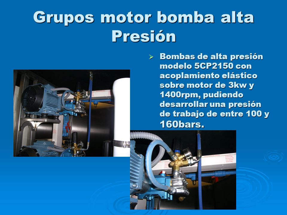 Grupos motor bomba alta Presión