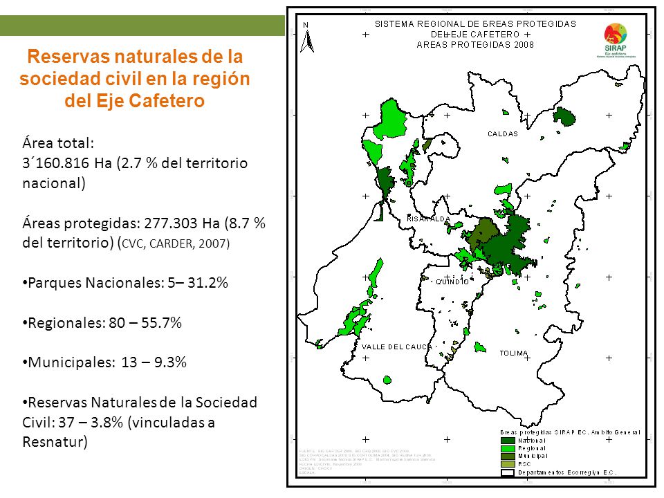 Reservas naturales de la sociedad civil en la región del Eje Cafetero