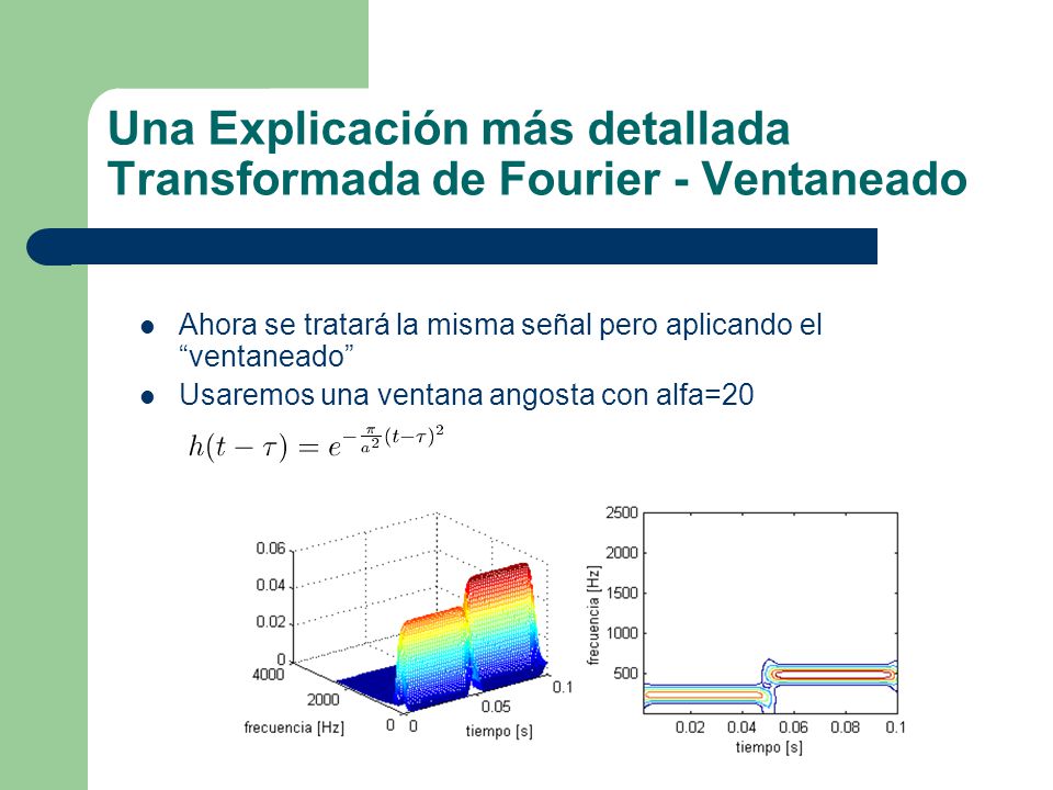 Una Explicación más detallada Transformada de Fourier - Ventaneado