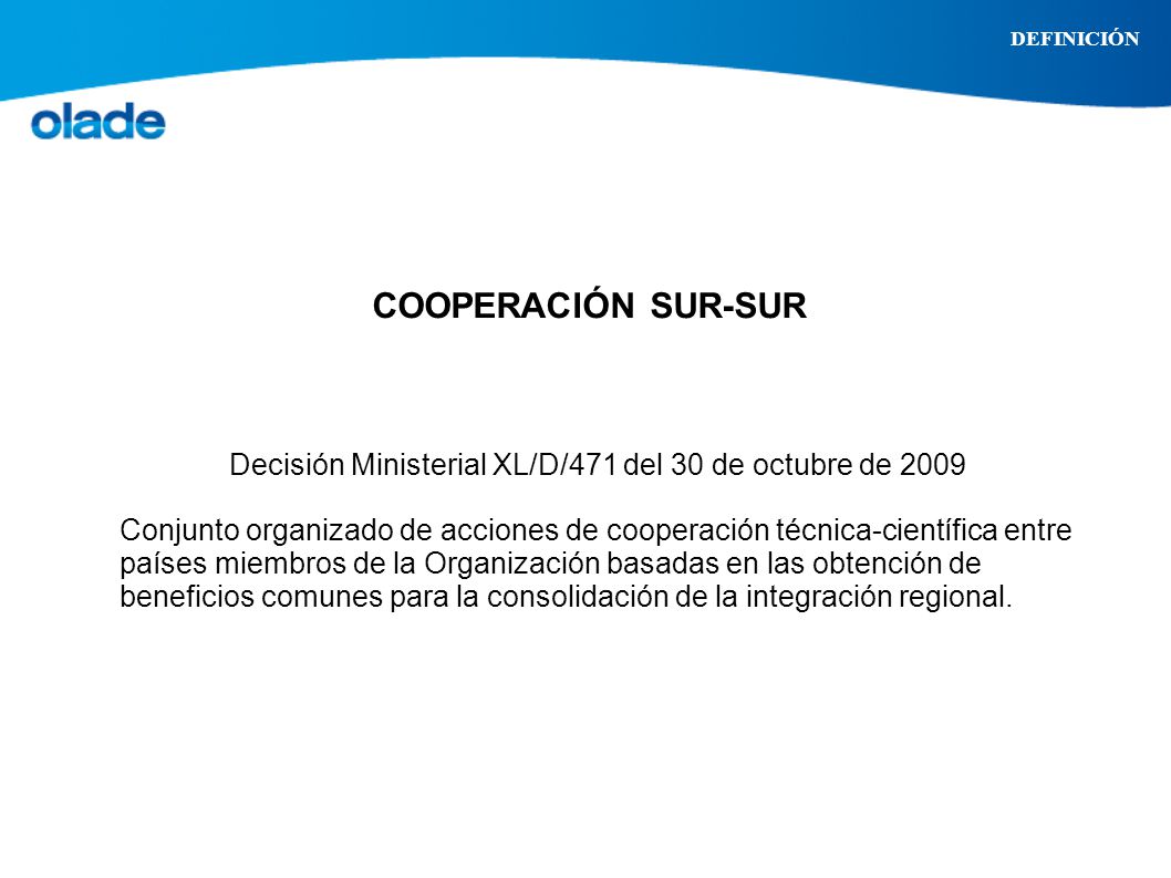 Decisión Ministerial XL/D/471 del 30 de octubre de 2009