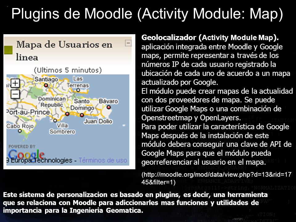 Plugins de Moodle (Activity Module: Map)