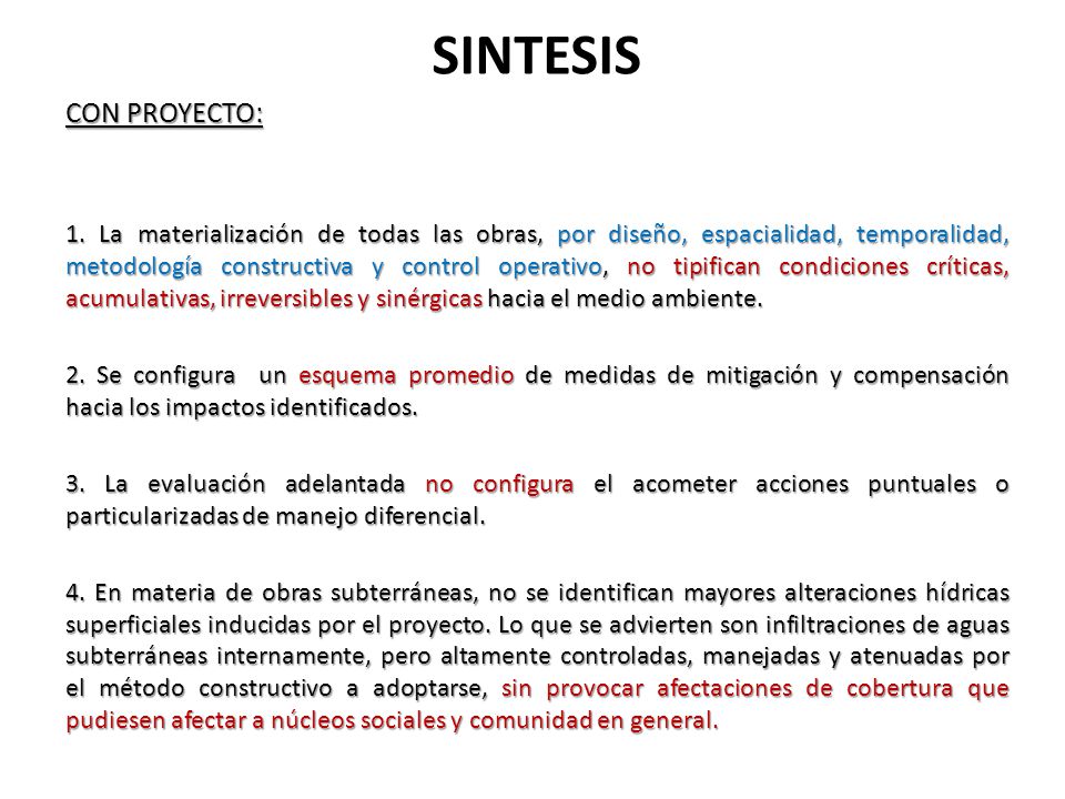 SINTESIS CON PROYECTO: