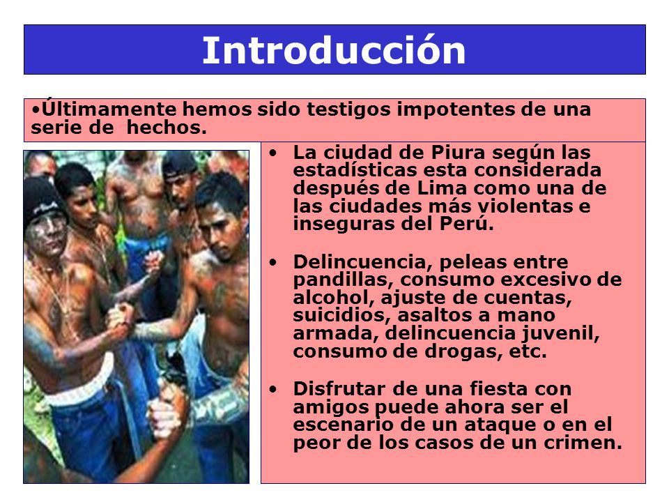 Introducción Últimamente hemos sido testigos impotentes de una serie de hechos.