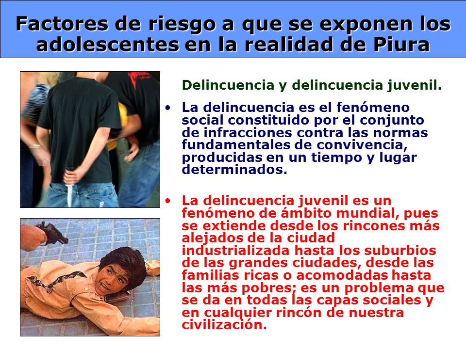 Factores de riesgo a que se exponen los adolescentes en la realidad de Piura