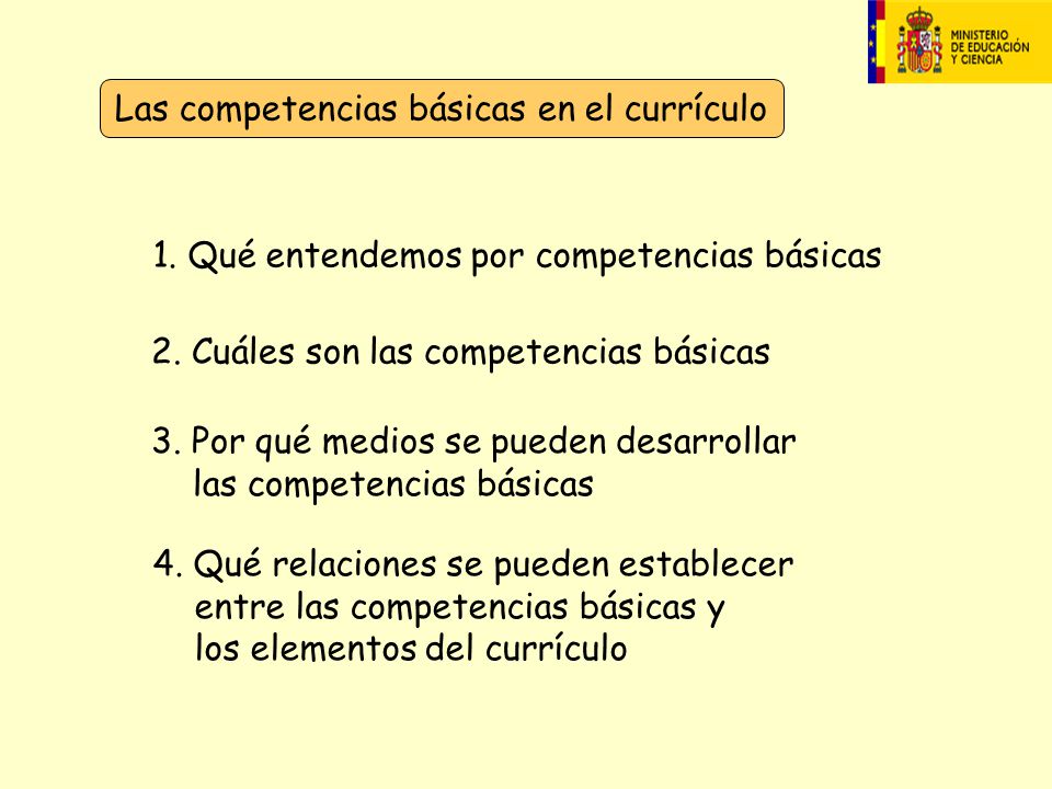 Las competencias básicas en el currículo