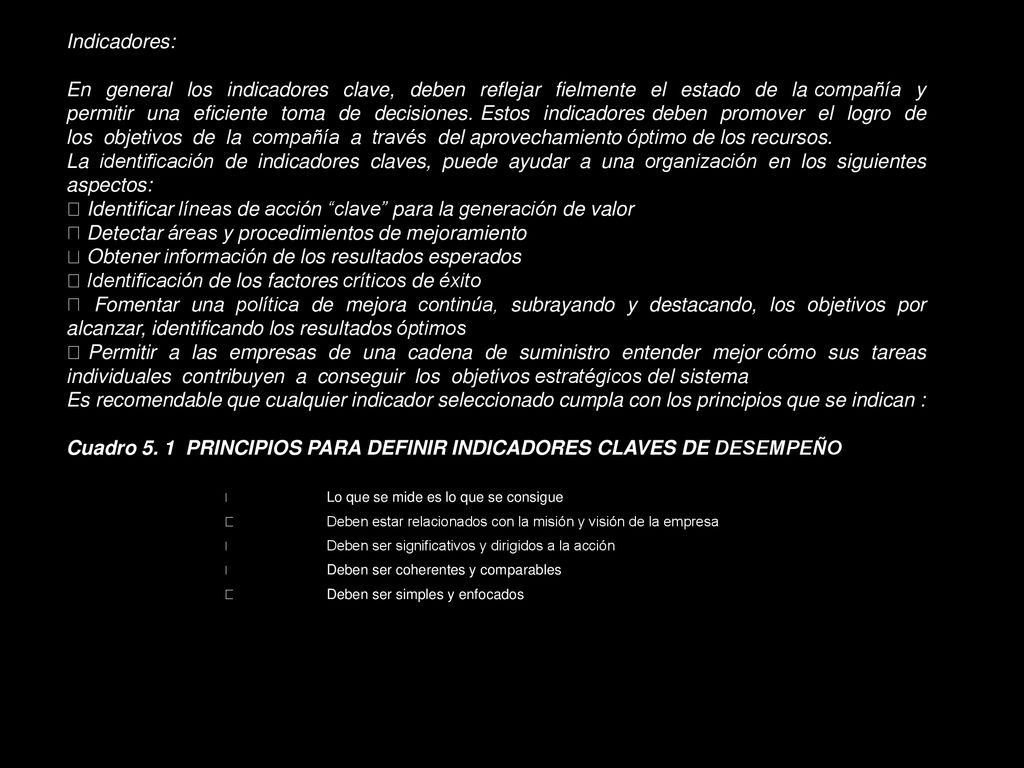  Identificar líneas de acción clave para la generación de valor
