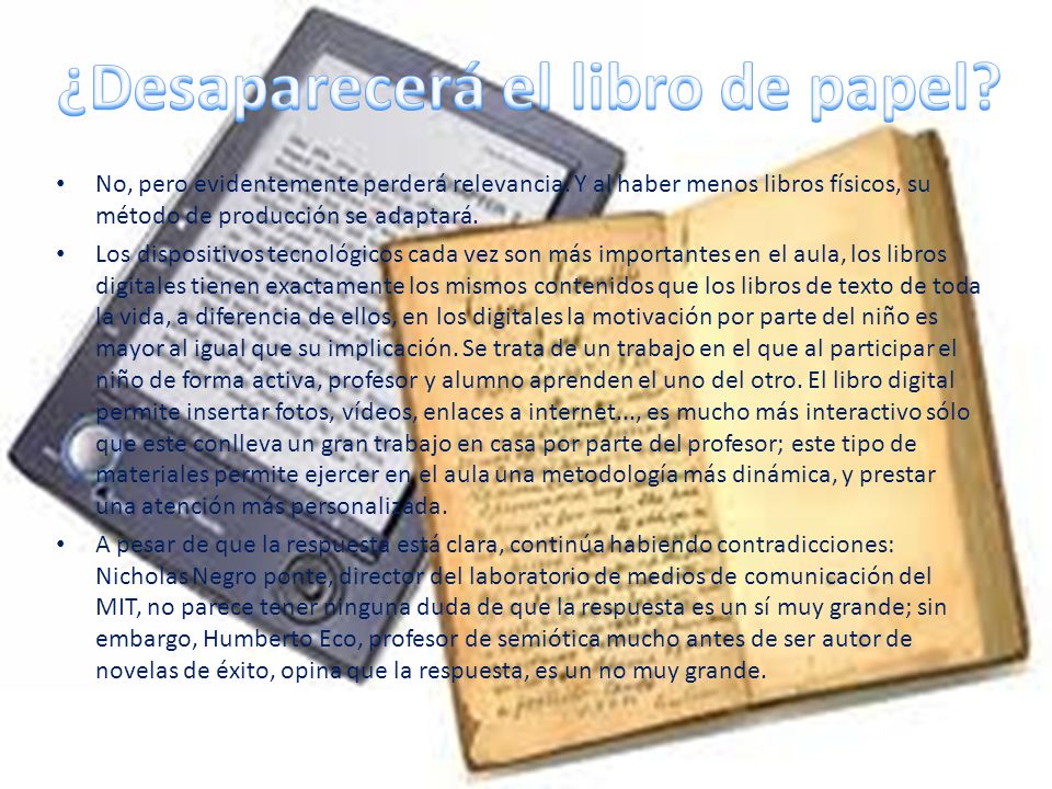 ¿Desaparecerá el libro de papel